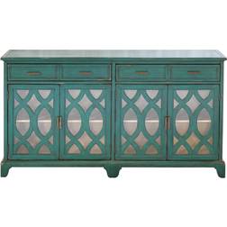 Uttermost Oksana 64" Wide Lagoon Storage Cabinet