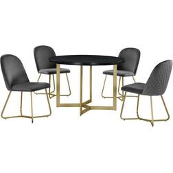 Best Quality Furniture Daniela Circle Dining Set 2