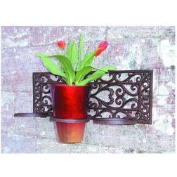 Esschert Design Porte Pots Rectangle Fonte 3 Pots - Marron