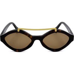 Saturnino Neo 2 Women's Sunglasses Tortoiseshell - Polished Dark Tortoise Gold Bridge