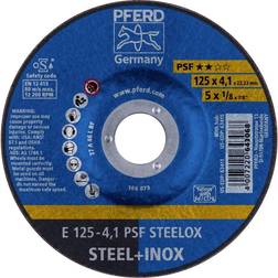 Pferd 10 Stk. Schruppscheibe D125xS4,1mm gekr. PSF STEELOX Bohr.22,23mm 69220531