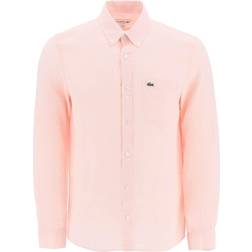 Lacoste Avslappnad Linneskjorta - Rosa