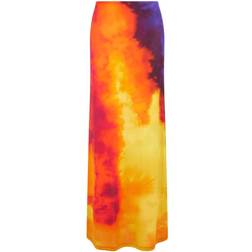 Rabanne Womens Plastic Art Print-embellished Stretch-woven Jersey Maxi Skirt