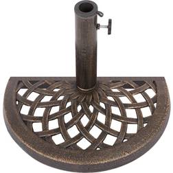 Trademark Innovations Cast Iron Half Umbrella Base 17.7 Inch Diameter Bronze Finish