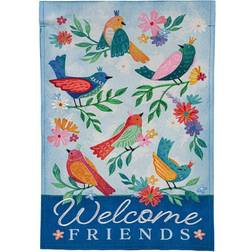 Evergreen Enterprises Bird Queens Garden Linen Flag