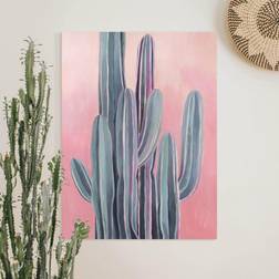 Impression sur toile Cactus Dans La Lumière Rose II