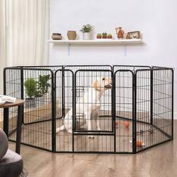 Feandrea 8-Panel Pet Playpen, Iron Dog Cage, Heavy Duty Puppy