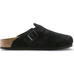 Birkenstock Boston Soft Footbed Suede Leather - Black