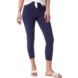 Roman Cropped Stretch Leggings - Navy