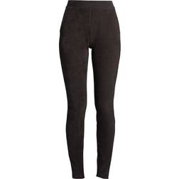 Lands' End Women's Sport Knit High Rise Corduroy Leggings - Deep Black