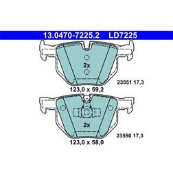 ATE Ceramic 13.0470-7225.2 Juego De Pastillas De Freno Preparador Para Indicador Desgaste BMW 3 Touring 3 Coupé