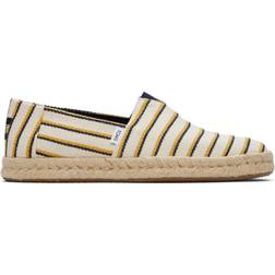 Toms Alpargata On Rope Espadrille Natural Multi University Stripe Men's Shoes Multi