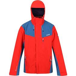 Regatta Men's Birchdale Waterproof Jacket - Fiery Red/Dynasty Blue/Moonlight Denim