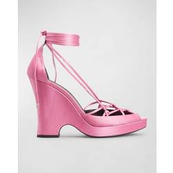 Tom Ford Pink Ankle Wrap Heeled Sandals 1P003 Rose Bloom IT