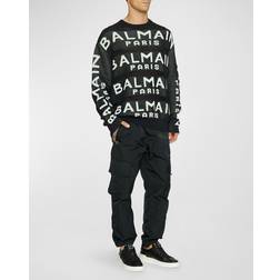 Balmain Strikket Logo Sweater - Sort
