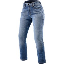 Rev'it! 32 Short Leg Victoria Ladies Slim Fit Riding Denim Jeans Classic Used Blue