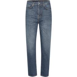 My Essential Wardrobe 34 The Mom Xhigh Straight Jeans - Medium Blue Retro Wash