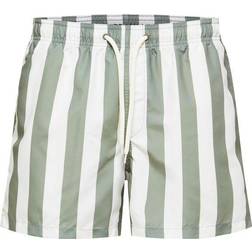 Selected Slhdane AOP Swimshorts - White/Cloud/Dancer