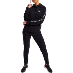 Emporio Armani EA7 Overhead Hooded Tape Tracksuit - Black