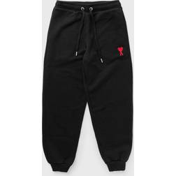 Ami Paris Men's Embroidered Sweatpants - Black