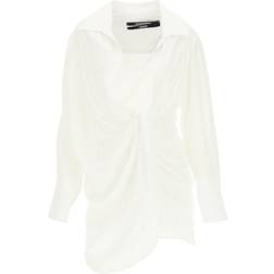 Jacquemus Draperet Kjole Dame - Hvid