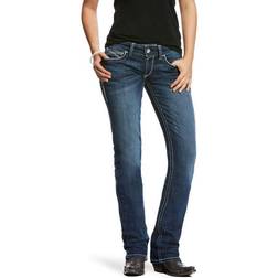 Ariat Women's R.E.A.L. Mr Stretch Ivy Stackable Straight Leg Jeans - Bleu