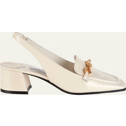 Jimmy Choo Diamond Tilda Heeled Loafers - Neutral