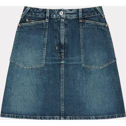 Kenzo Jupe Courte En Denim Femme Dark Stone Blue Taille Dark Stone Blue Denim