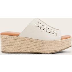 Gentle Souls Women's Silvana Wedge Slide Espadrille Sandals Stone Stone