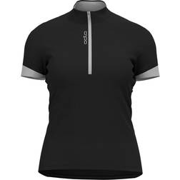 Odlo The Essentials Half Zip Jersey - Black/Silver Grey