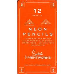 Printworks Neon Colouring Pencils 12-pack