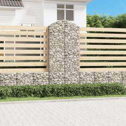 vidaXL Panier De Gabions Arqué 100x30x220-240 cm Fer Galvanisé 153431