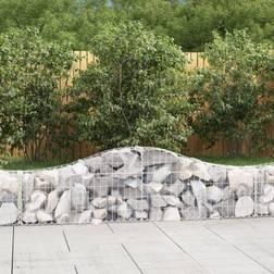 vidaXL Buede gabionkurve 5 stk. 200x30x40/60 galvaniseret jern