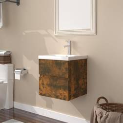 vidaXL smoked oak, Sink Cabinet Engineered