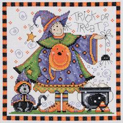Michel Design Works Design Works Counted Cross Stitch Kit 8"X8"-Trick Or Treat 14 Count