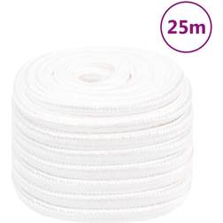 vidaXL Corde de Bateau Corde de Levage Câble d'Amarrage Ancrage Navire Lignes de Gréement Corde à Linge Blanc Complet 20 mm 25 m Polypropylène