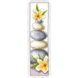 Vervaco counted cross stitch kit: bookmark: frangipani