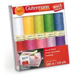 Gutermann Sew-All Filo Di Poliestere Set 10 Bobine-Pastelli 734014-1