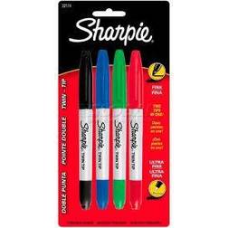 Hanson Sharpie 32174PP Twin Tip 4 Ct. Permanent Markers