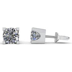Smykkekæden Øreringe Karat Hvidguld med Brillanter 1,00 Carat TW/SI