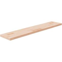 vidaXL Ripiano In Legno Massello Di Rovere Non Trattato 100 x 20 x 2.5 cm Scaffale