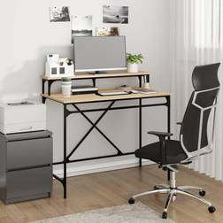 vidaXL Sonoma Oak 100 x 50 x 90 cm Engineered Wood And Iron Writing Desk