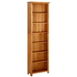 vidaXL 7 Niveles Madera Maciza De Roble 60x22x200 cm Estantería de libros