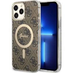 Guess iPhone 13 Pro Max Cover 4G Pattern MagSafe Brun