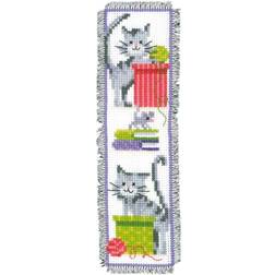 Vervaco Cross Stitch Bookmark Kit Curious Cats PN-0143915