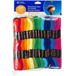 Coats & clark 6-strand embroidery floss jumbo pack 105/pkg-rainbow -c11jv02