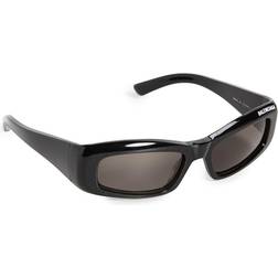 Balenciaga BB0266S 001 Rectangle Men Sunglasses