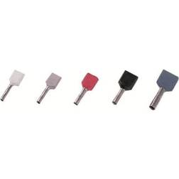 Intercable Isoleret dobbelt terminalrør rød 2x1mm2 L=10mm