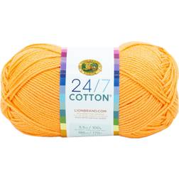 Lion Brand 24/7 cotton yarn-creamsicle -761-132