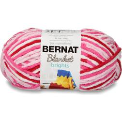 Bernat blanket bright yarn, raspberry ribbon varg